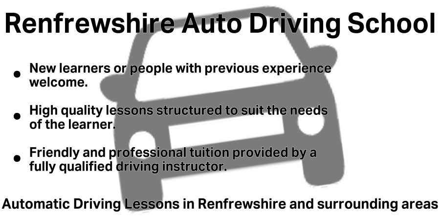 Automatic driving lessons with Renfrewshire Auto Driving School Linwood